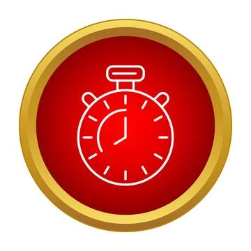 Stopwatch timer icon showing time management concept 스톡 일러스트
