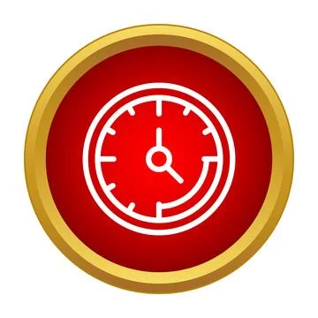 Stopwatch timer icon showing time measurement Stock Illustration