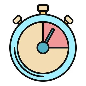 Stopwatch timer icon showing time management concept Stock Illustration