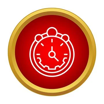 Stopwatch timer icon showing time management and efficiency Stock Illustration