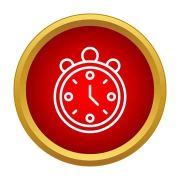 Stopwatch timer icon symbolizing speed and deadline Stock Illustration