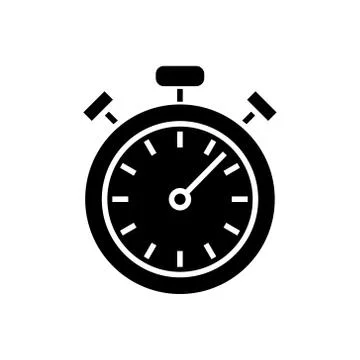 Stopwatch - timer icon, vector illustration, black sign on isolated background Stock Illustration