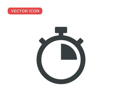 Stopwatch Timer Icon Vector Illustration Design Stock Illustration