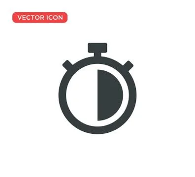 Stopwatch Timer Icon Vector Illustration Design Stock Illustration