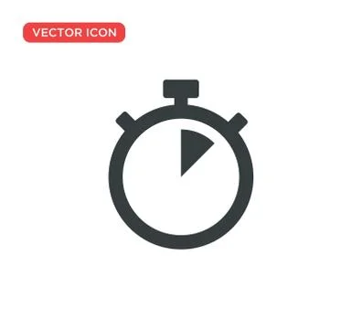 Stopwatch Timer Icon Vector Illustration Design Stock Illustration