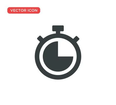 Stopwatch Timer Icon Vector Illustration Design Stock Illustration
