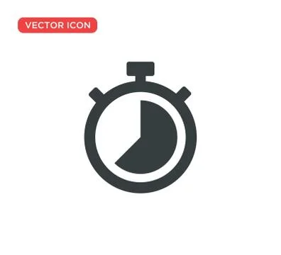 Stopwatch Timer Icon Vector Illustration Design Stock Illustration