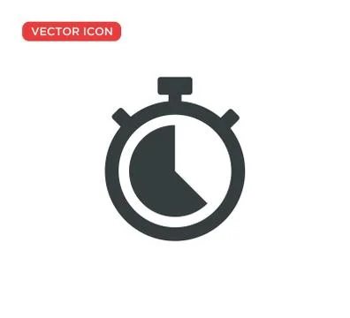 Stopwatch Timer Icon Vector Illustration Design Stock Illustration