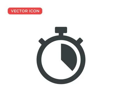 Stopwatch Timer Icon Vector Illustration Design Stock Illustration