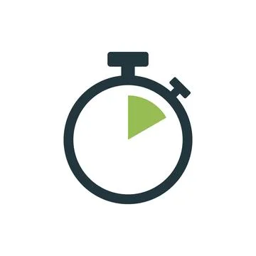 Stopwatch Timer Icon Vector Template Stock Illustration