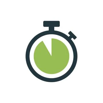 Stopwatch Timer Icon Vector Template Stock Illustration