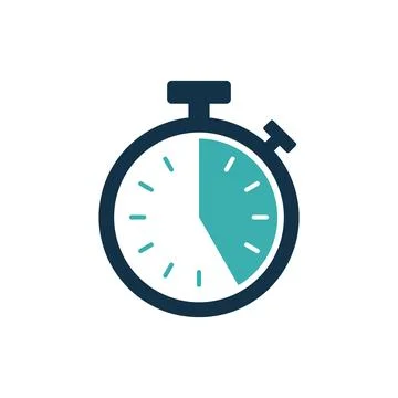 Stopwatch Timer Icon Vector Template Illustrazione stock