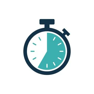 Stopwatch Timer Icon Vector Template Stock Illustration