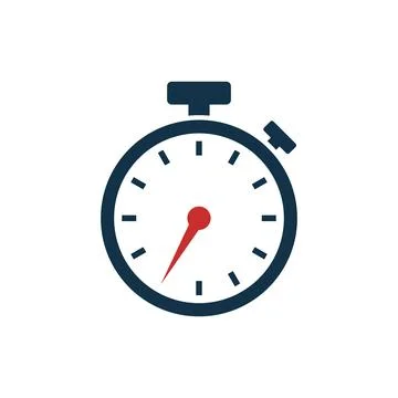 Stopwatch Timer Icon Vector Template Stock Illustration