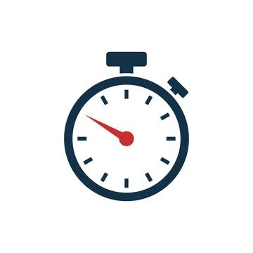 Stopwatch Timer Icon Vector Template Stock Illustration