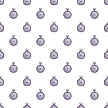 Stopwatch timer icons creating seamless pattern background Stock Illustration