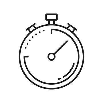 Stopwatch timer isolated stop watch tracker icon Illustrazione stock