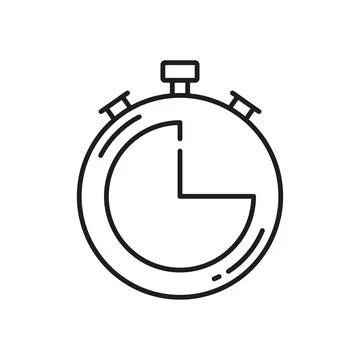 Stopwatch timer isolated stop watch tracker icon Illustrazione stock