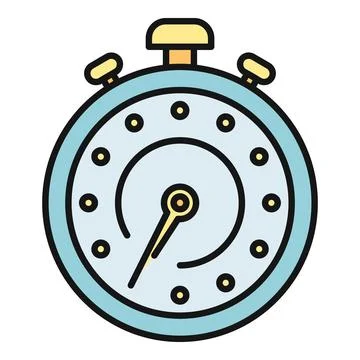 Stopwatch timer measuring speed and limited time Stock Illustration
