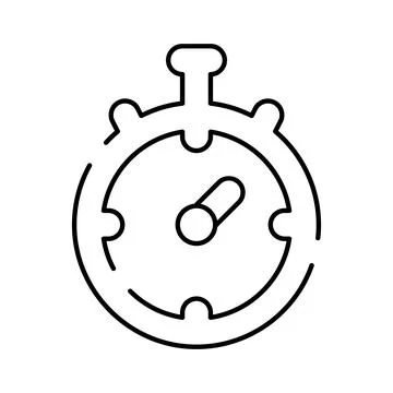 Stopwatch timer measuring time and speed icon Stock Illustration