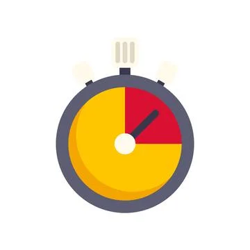 Stopwatch timer measuring time with remaining deadline concept Stock Illustration