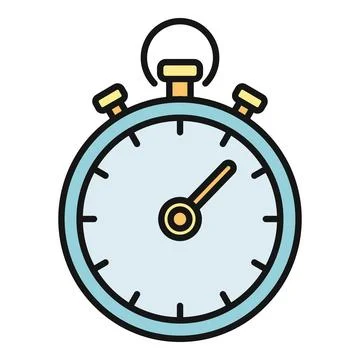 Stopwatch timer measuring time speed deadline countdown Stock Illustration