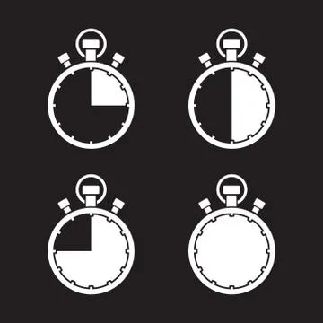 Stopwatch timer set イラスト素材