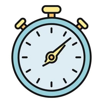 Stopwatch timer tracking time measuring performance deadline Illustrazione stock