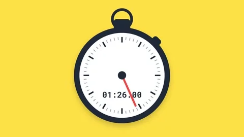 Stopwatch timer on yellow background. 스톡 동영상 336182279