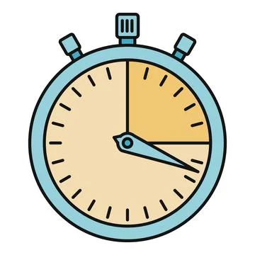 Stopwatch timing measuring elapsed time concept icon Stock Illustration
