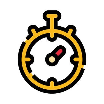 Stopwatch timing measuring speed and important deadlines Stock Illustration