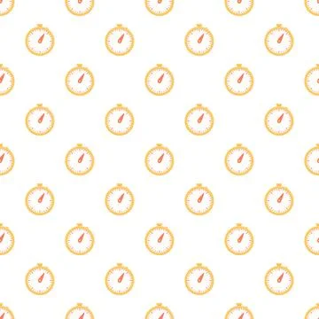 Stopwatch timing measuring speed seamless pattern background Stock Illustration