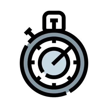 Stopwatch timing precision measuring speed and countdown Stock Illustration