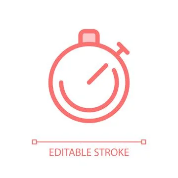 Stopwatch tool pixel perfect glassmorphism ui icon Stock-Illustration