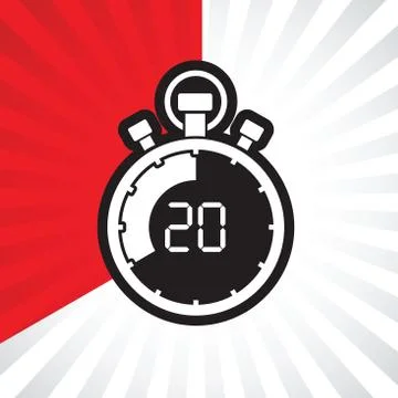 Stopwatch twenty minute Stock-Illustration