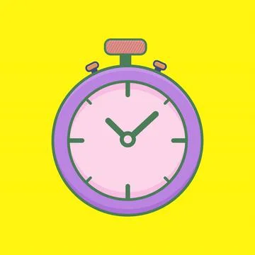 Stopwatch vector design isolated on yellow background Stock-Illustration
