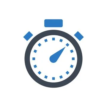 Stopwatch Vector Glyph Icon Stock Illustration