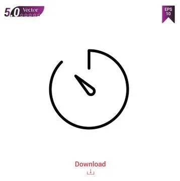 Stopwatch vector icon. Best modern, simple, isolated, flat icon for website d Stock Illustration