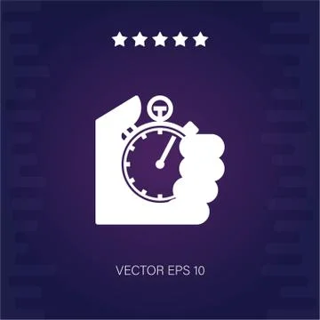 Stopwatch vector icon Stock Illustration
