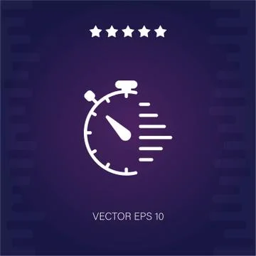Stopwatch vector icon Stock Illustration