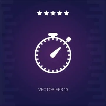 Stopwatch vector icon Stock Illustration
