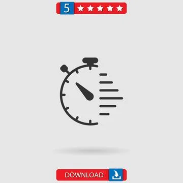 Stopwatch vector icon Stock Illustration
