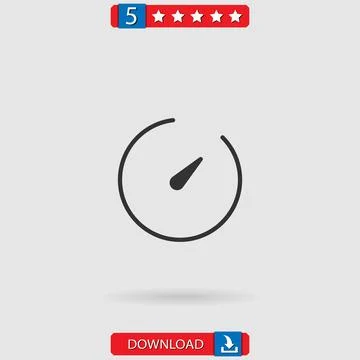 Stopwatch vector icon Illustrazione stock