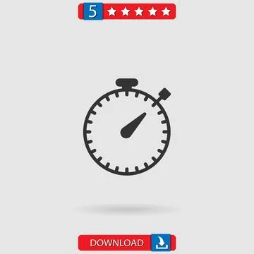 Stopwatch vector icon Illustrazione stock