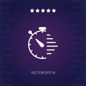 Stopwatch vector icon Stock Illustration