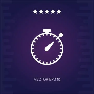 Stopwatch vector icon Stock Illustration