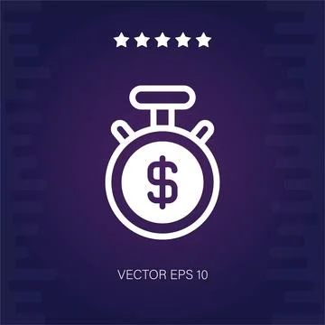 Stopwatch vector icon Stock Illustration