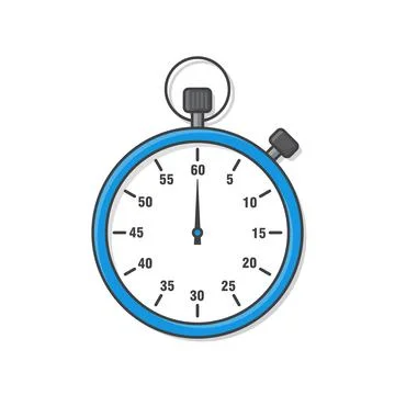 Stopwatch Vector Icon Illustration. Timer Icon Stock Illustration