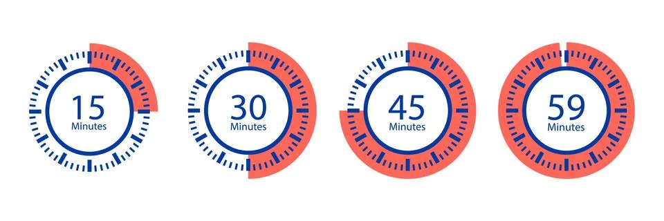 Stopwatch vector icons. Timer isolated on white background 스톡 일러스트