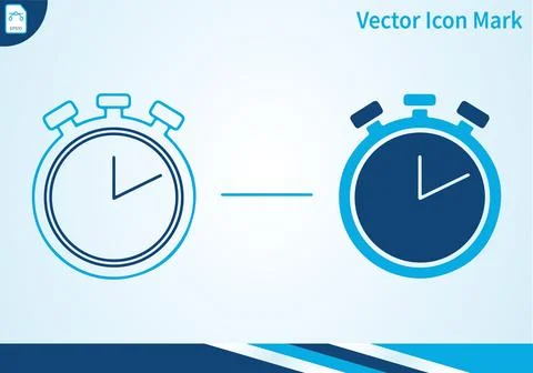 Stopwatch vector mark icon. timer symbol. icon mark vector illustration. Stock Illustration